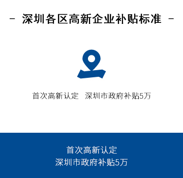 深圳各區高新企業補貼標準